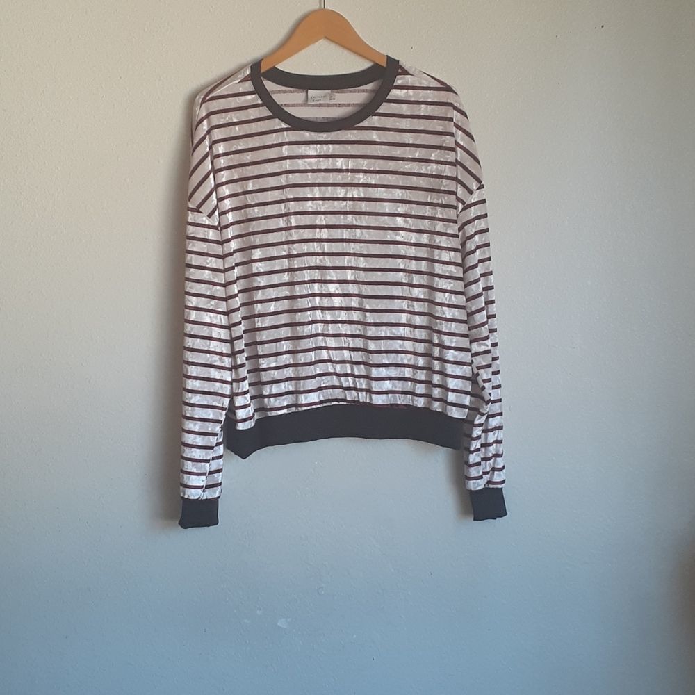 RENCENT RIVE velvet round neck top size XL